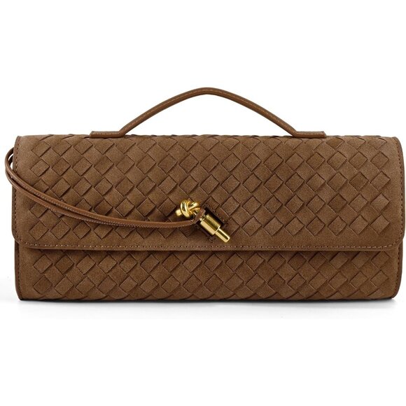 Stylish 12-Inch Woven Handbag with Adjustable Strap - Ideal for All Occasions - Picture 1 of 7